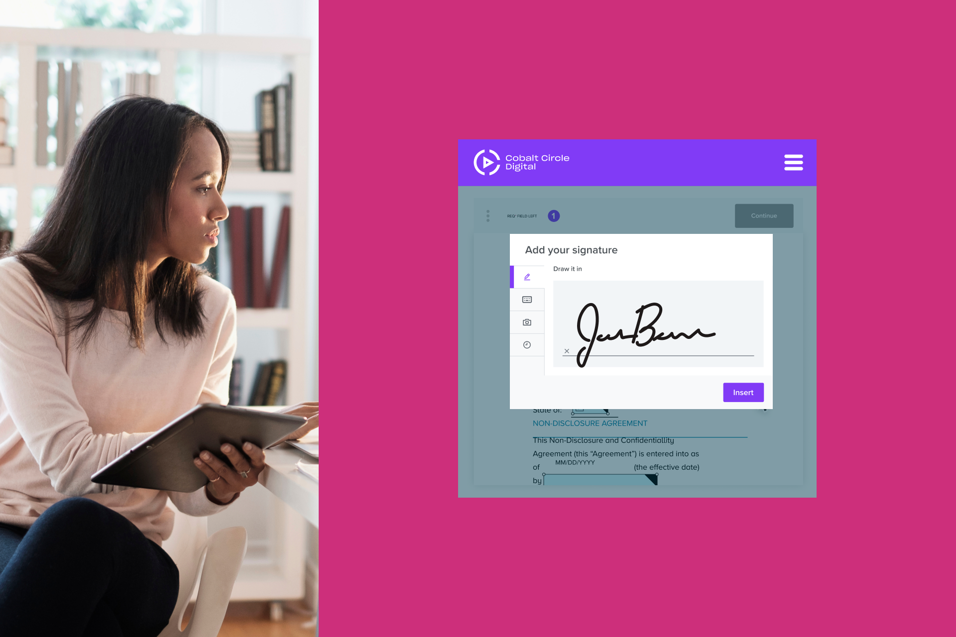 ตัวอย่างลายเซ็นอิเล็กทรอนิกส์ใน Dropbox Sign